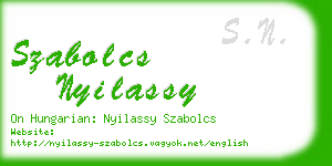 szabolcs nyilassy business card